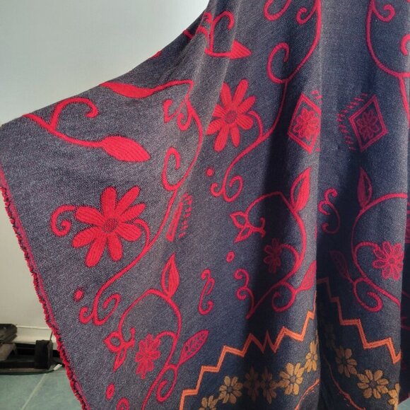 Mixit Fringed Women’s Square Poncho / Coat (Desigual) -Size: One size fits most - Picture 5 of 15